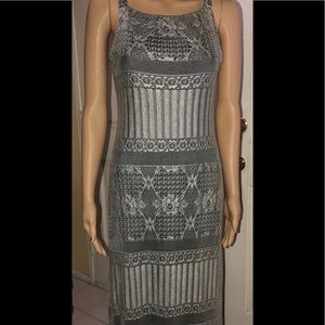 Silver holiday party dress